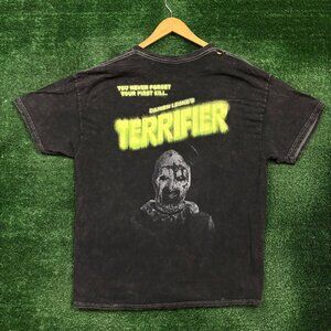 Bloody Disgusting X Terrifier Glow in the Dark Horror Tshirt size XL